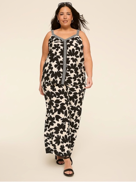 LANE BRYANT Pants - Lane Bryant V-Neck Woven Tank and Wide Leg Pants Set NWT SIZE 18